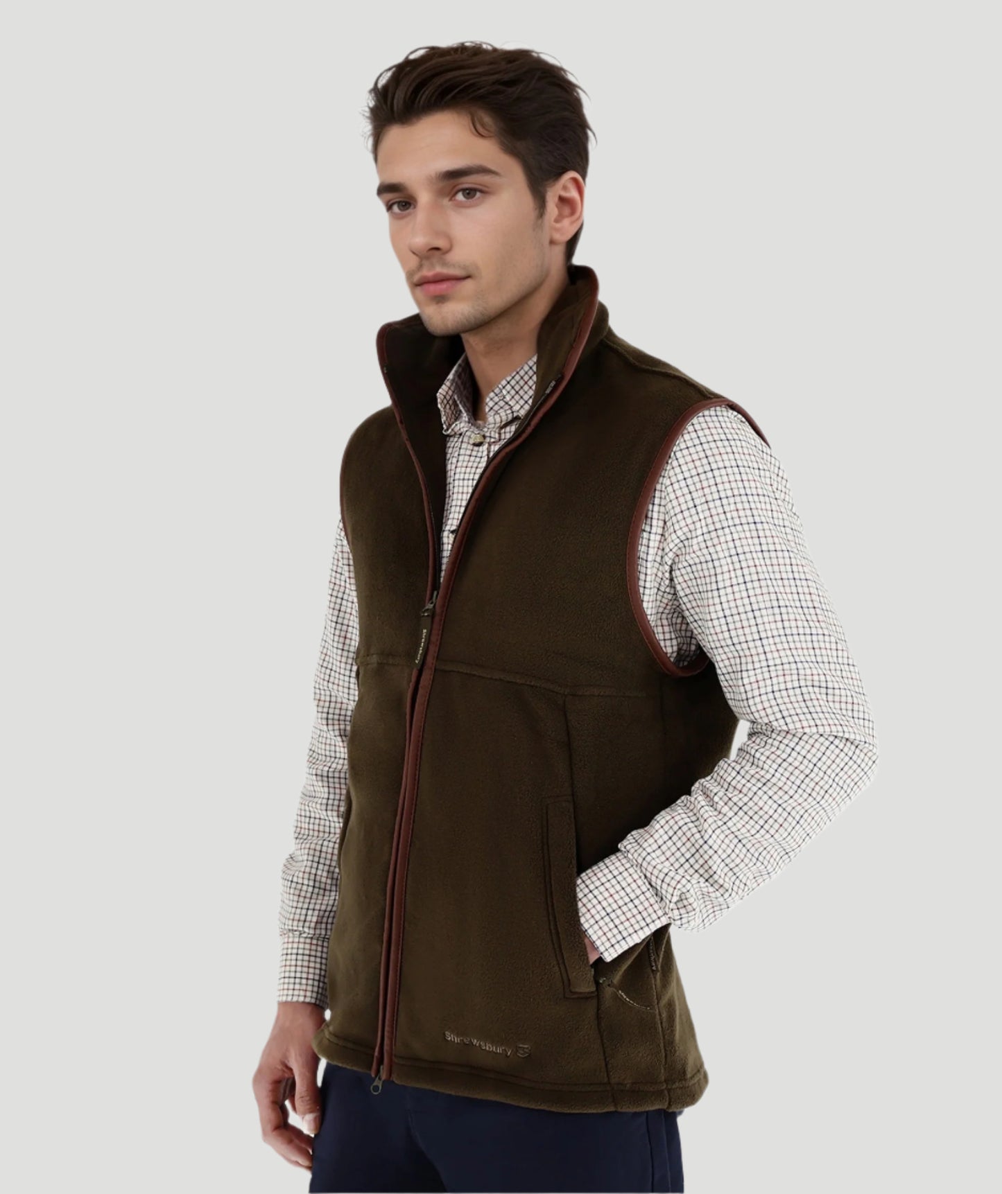 Ackleton Fleece Gilet Dark Olive