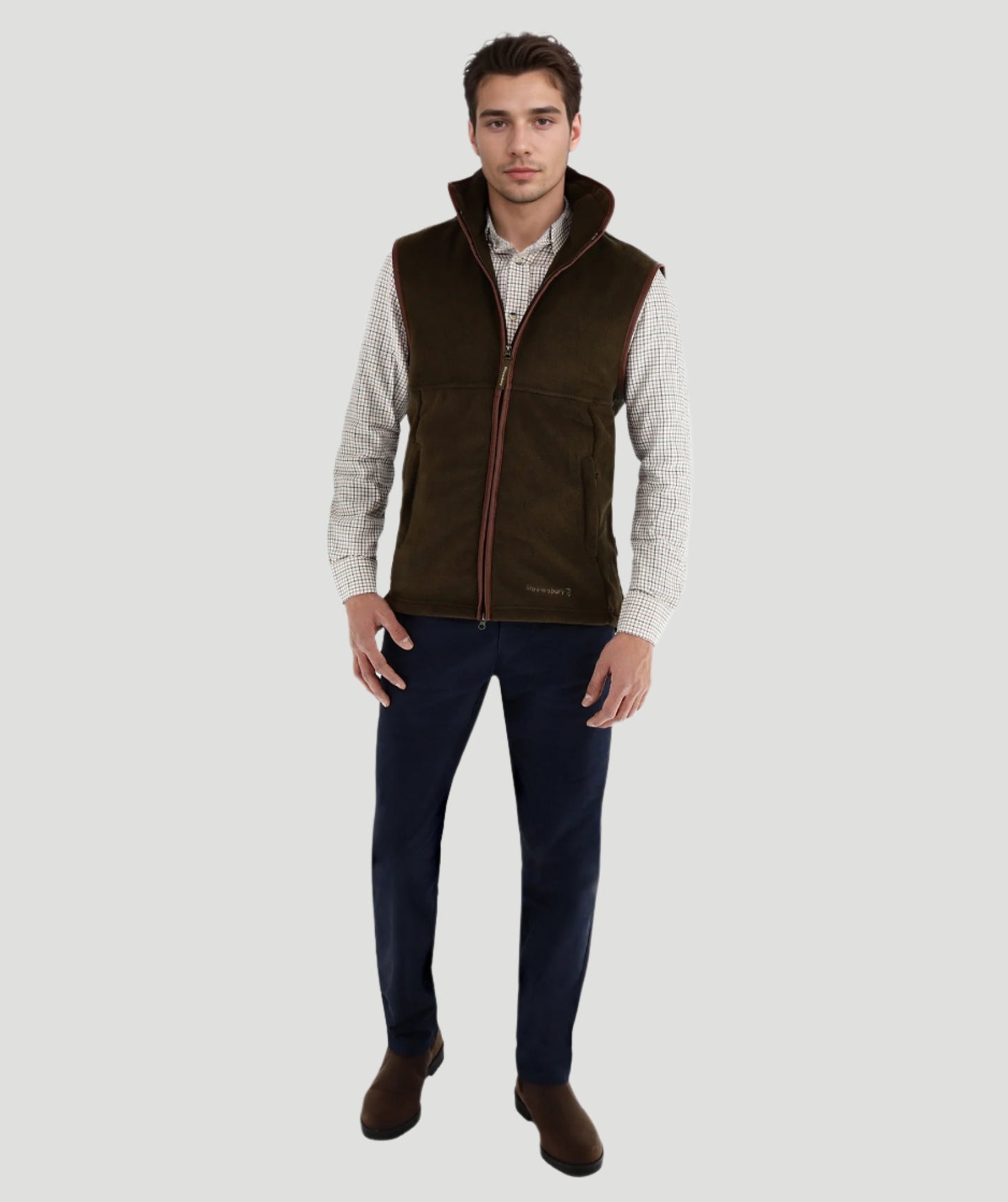 Ackleton Fleece Gilet Dark Olive