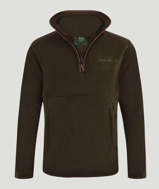 Ackleton Fleece Quater Zip Dark Olive