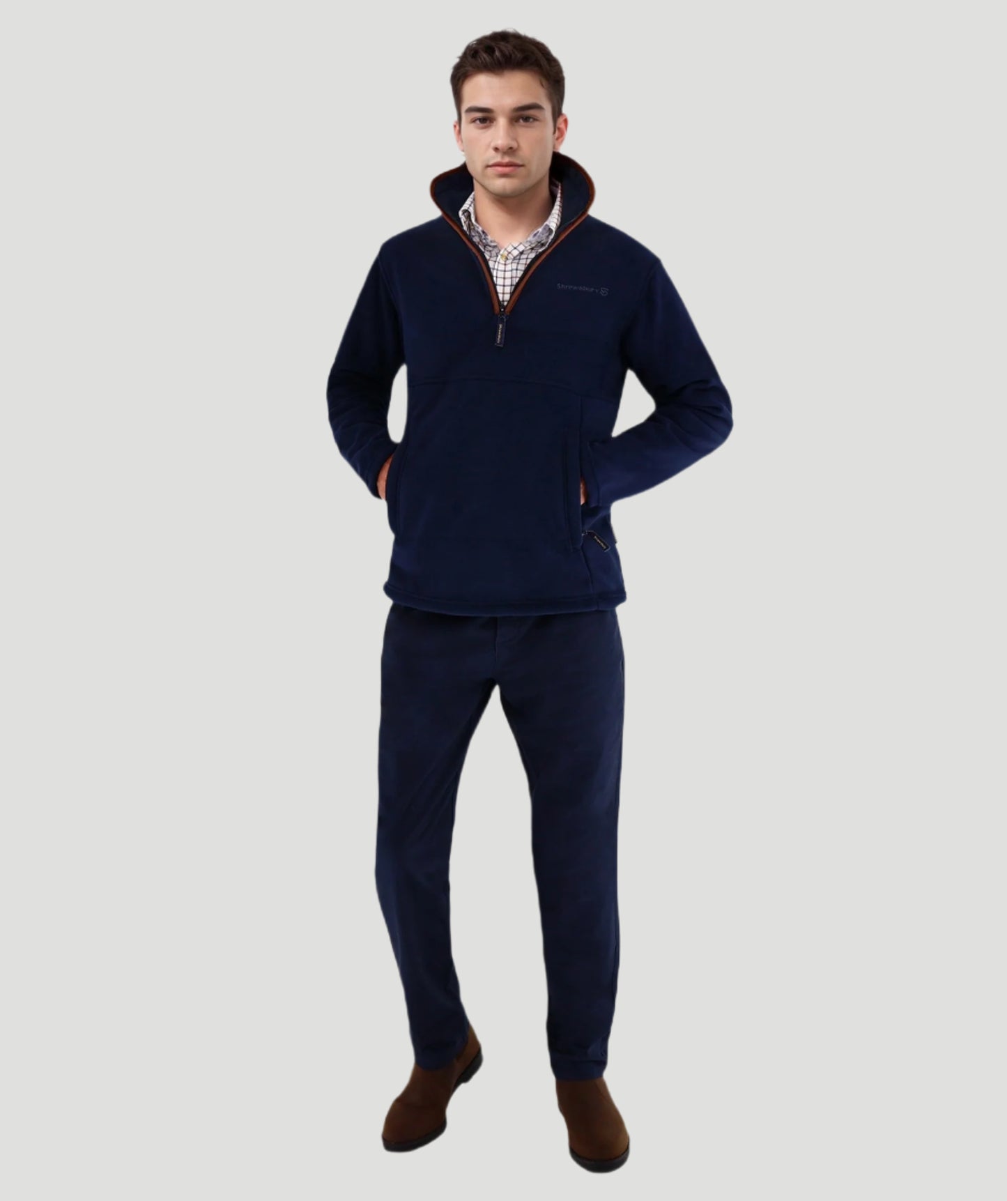 Ackleton Fleece Quater Zip Navy