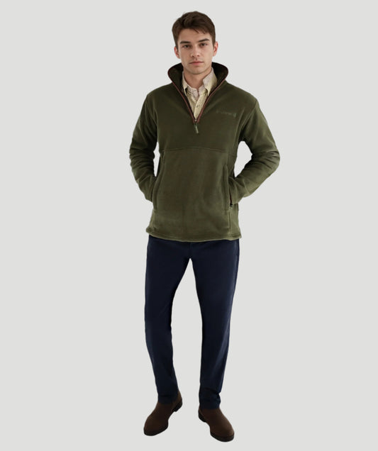 Ackleton Fleece Quater Zip Olive