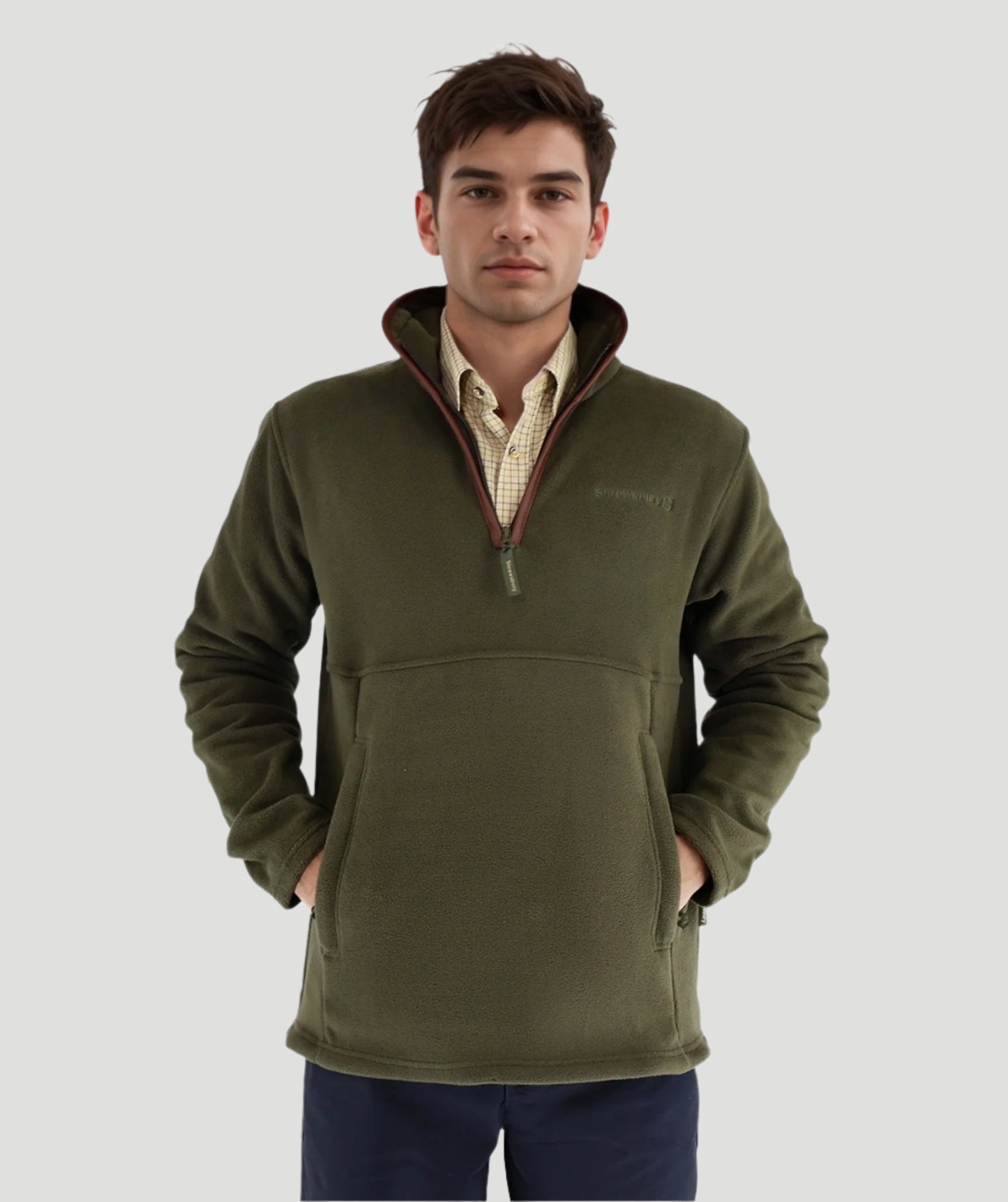 Ackleton Fleece Quater Zip Olive