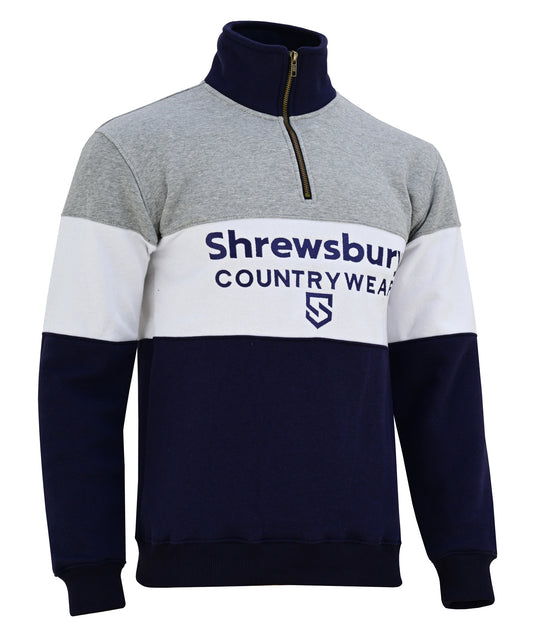 Bedstone Womens Quater Zip Sweatshirt Heather Grey