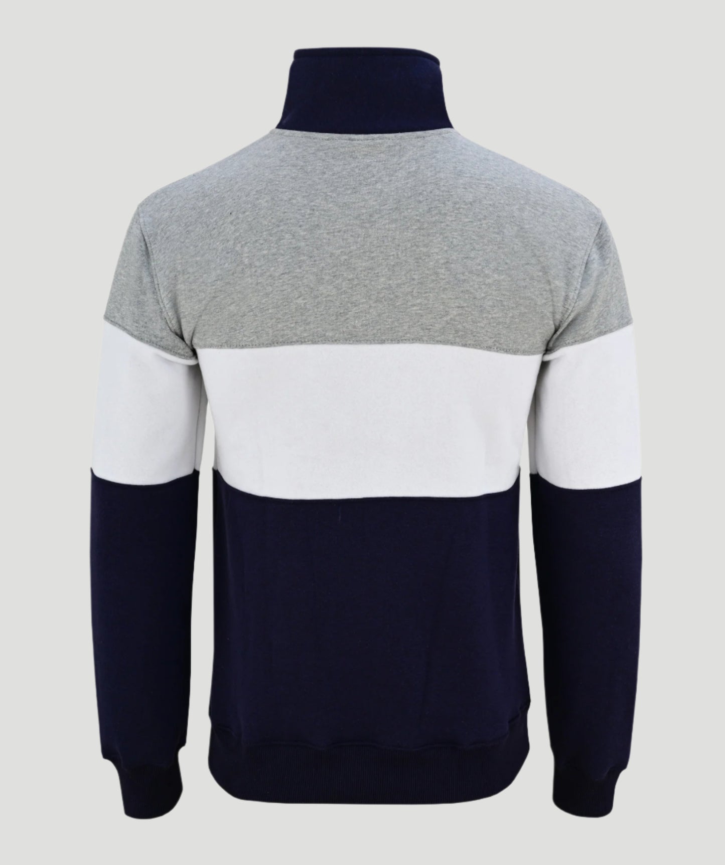 Bedstone Mens Quater Zip Sweatshirt Heather Grey