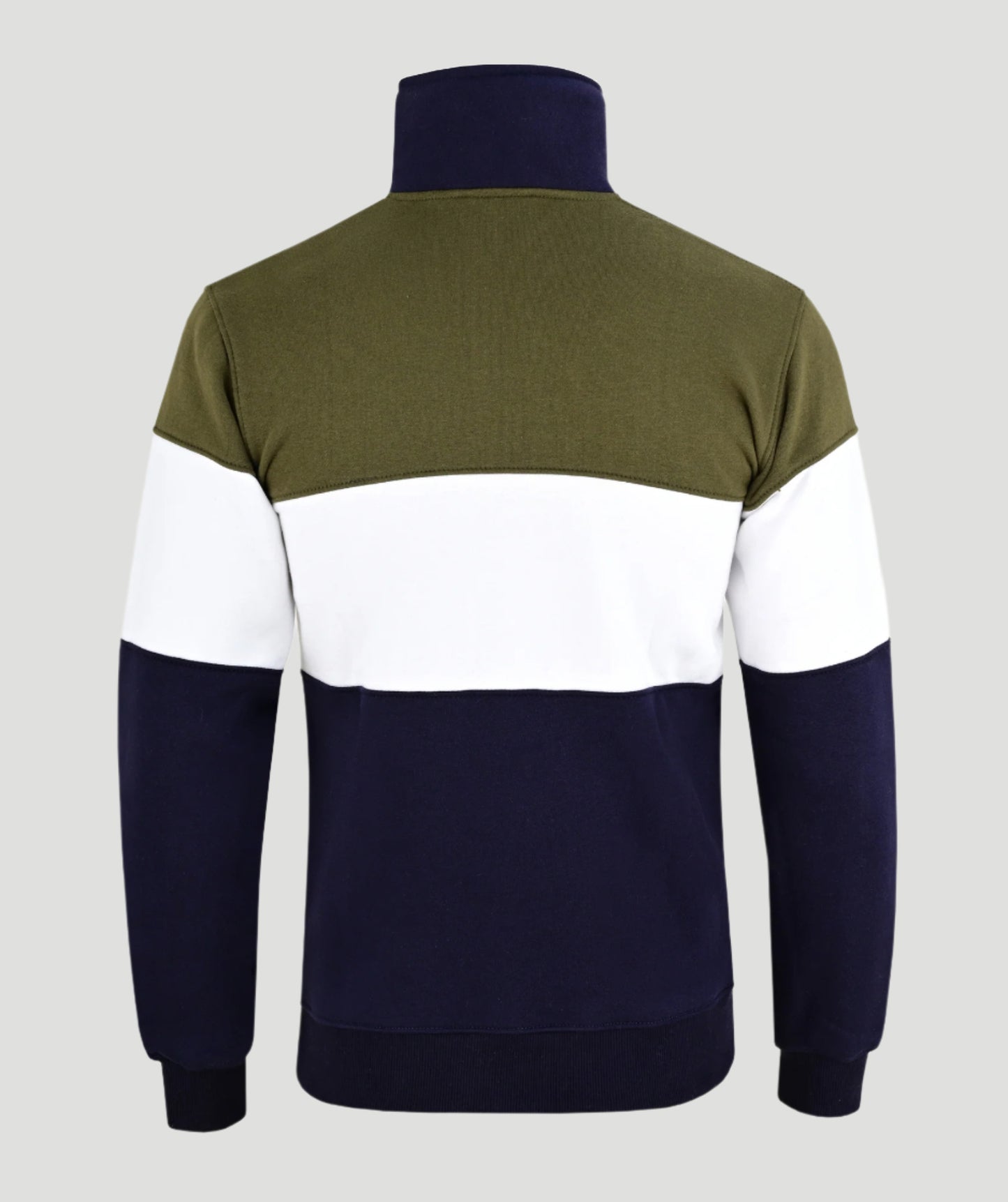Bedstone Mens Quater Zip Sweatshirt Olive