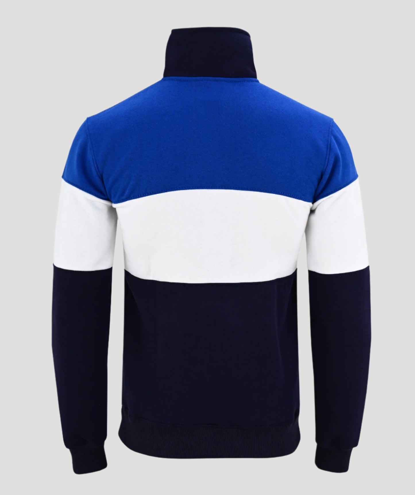 Bedstone Mens Quater Zip Sweatshirt Royal Blue