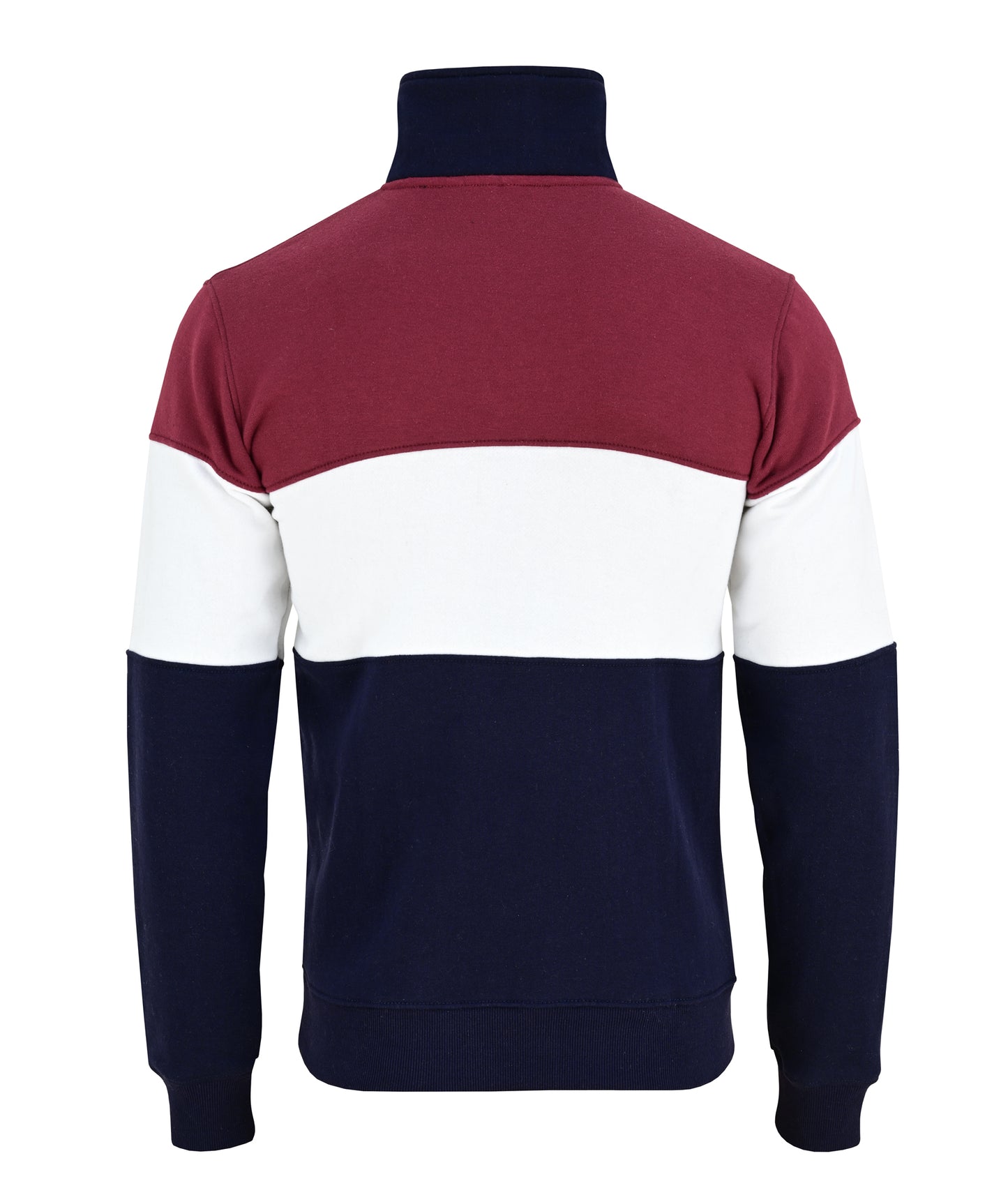 Bedstone Mens Quater Zip Sweatshirt Wine