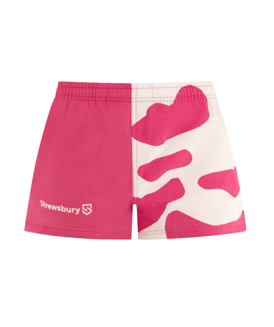 Harlequin Shorts Pink Cow Print