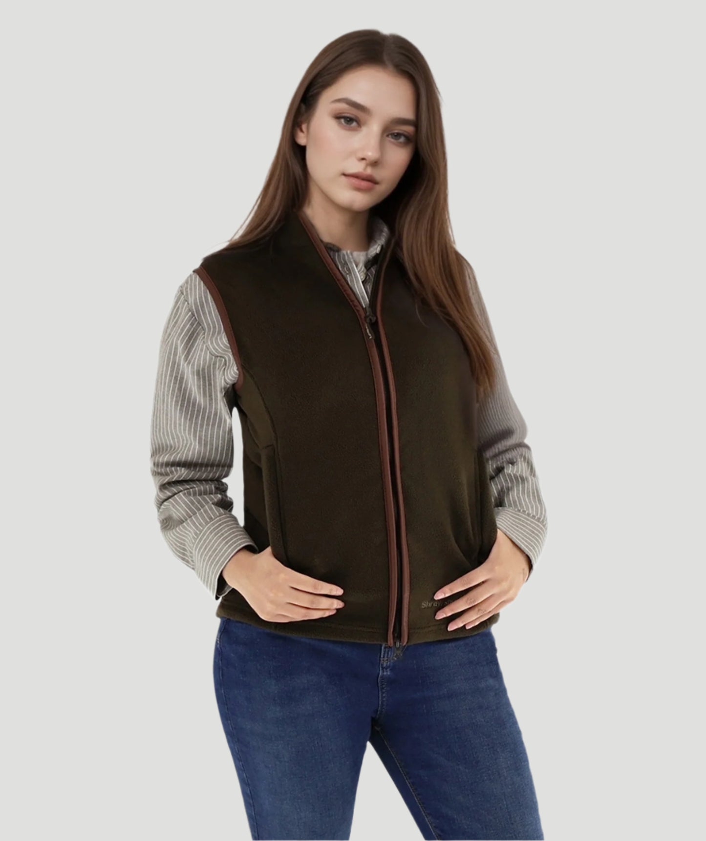 Harley Fleece Gilet Dark Olive