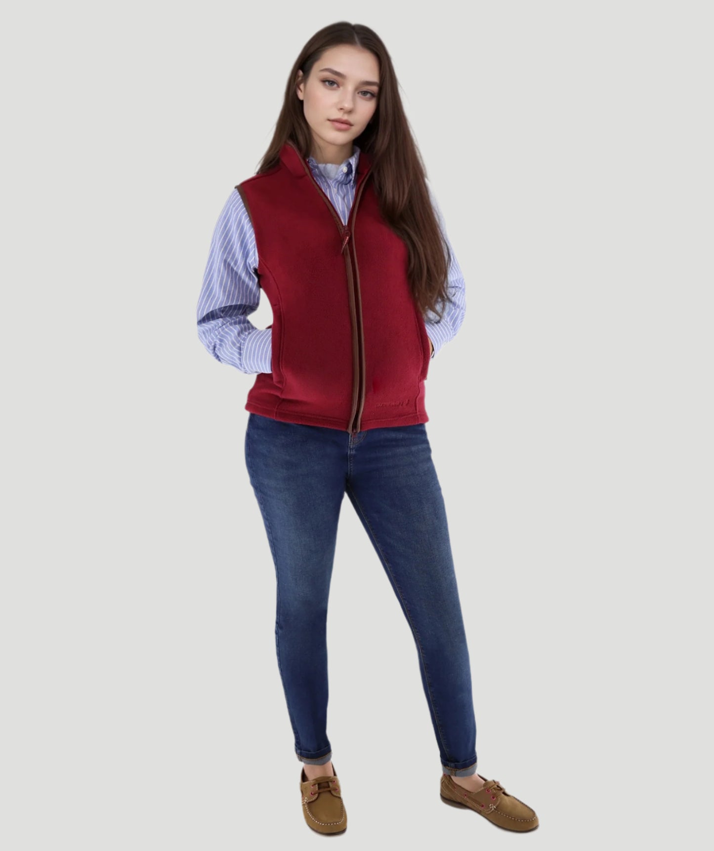 Harley Fleece Gilet Wine