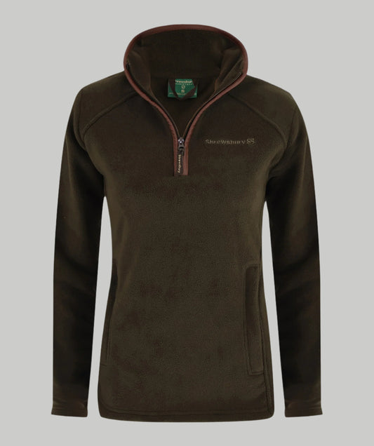 Harley Fleece Quater Zip Dark Olive