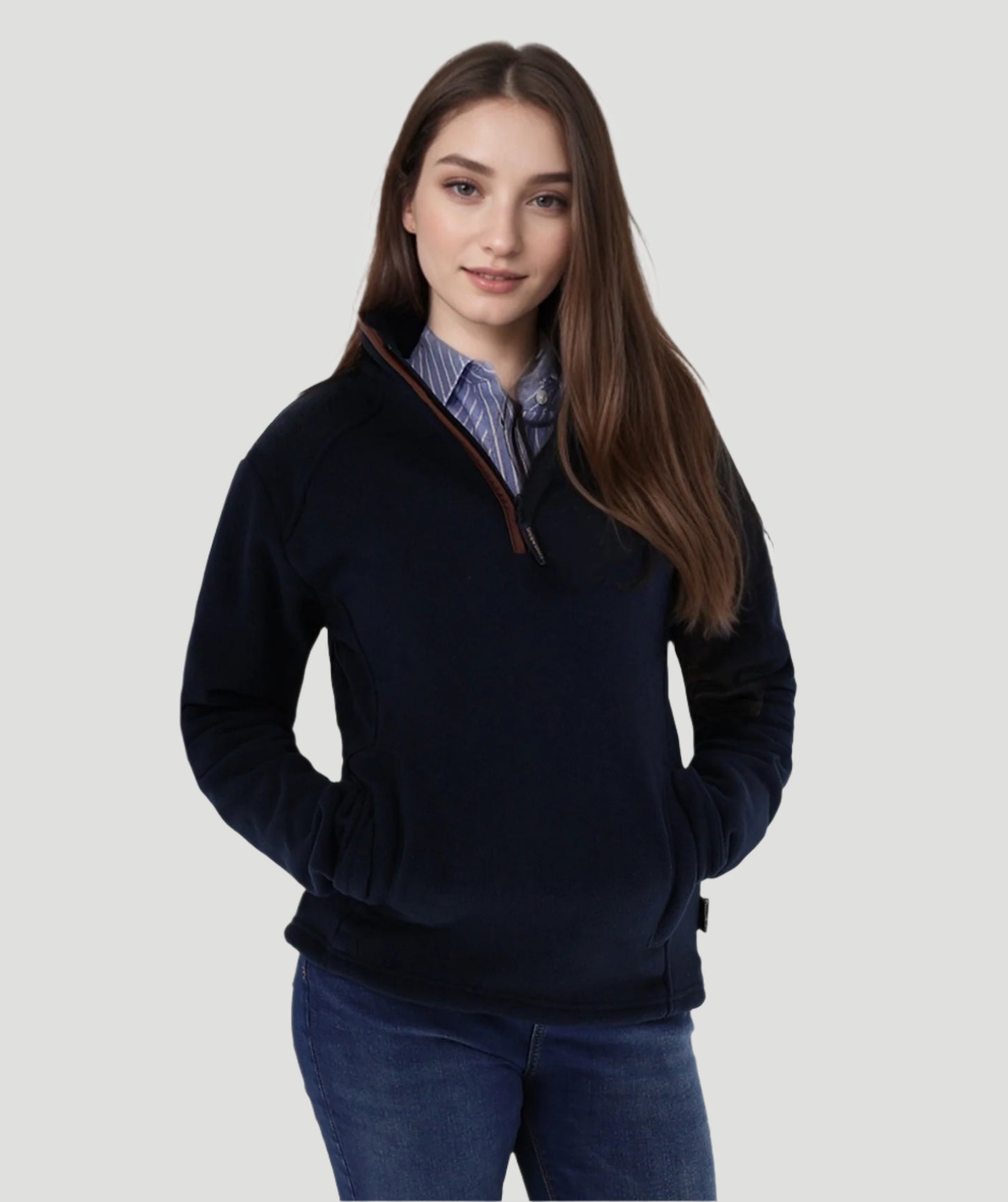 Harley Fleece Quater Zip Navy