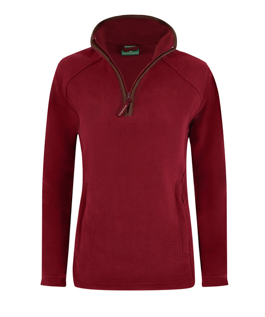 Harley Fleece Quater Zip Wine