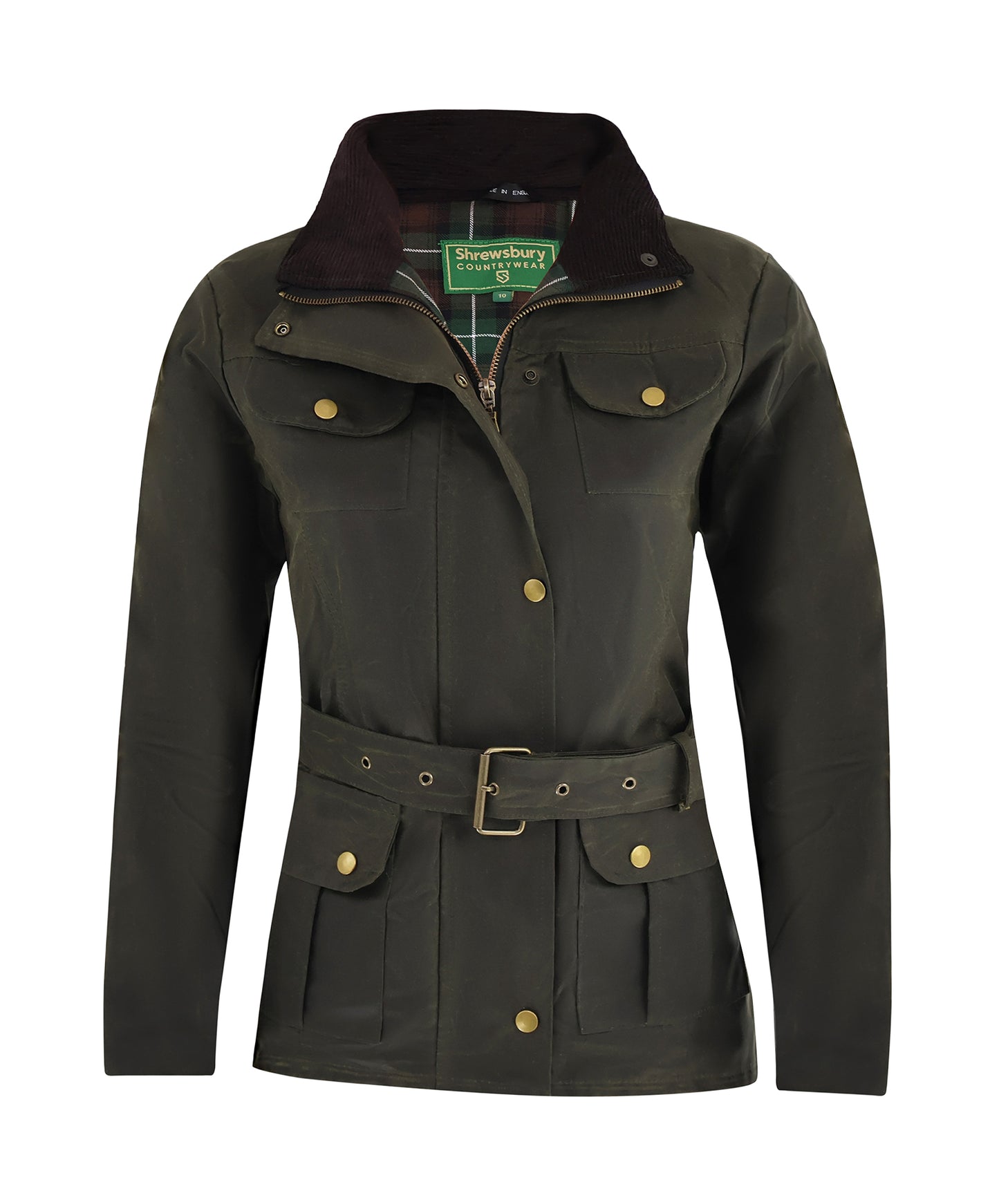 Linley Belted Wax Jacket Olive