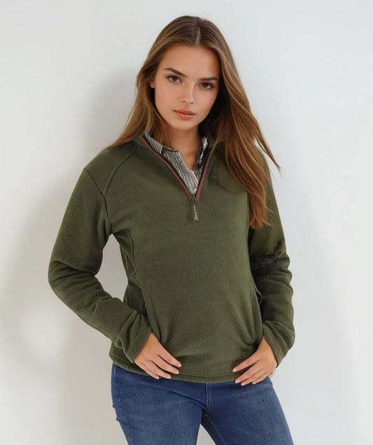 Harley Fleece Quater Zip Olive