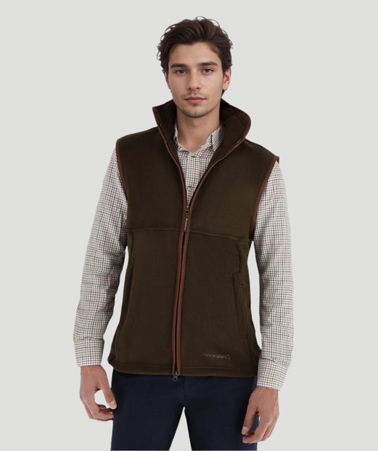 Ackleton Fleece Gilet Dark Olive