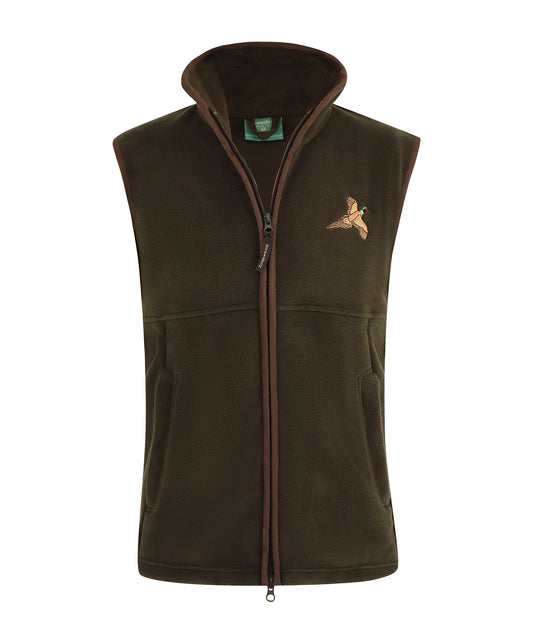 Cosford Pheasant Fleece Gilet Dark Olive