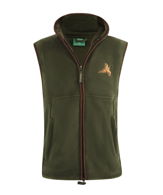 Cosford Pheasant Fleece Gilet Olive