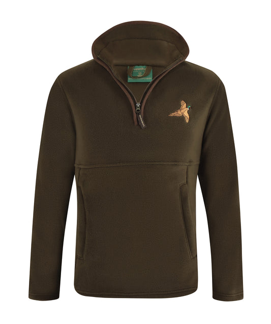 Cosford Pheasant Fleece Quater Zip Dark Olive