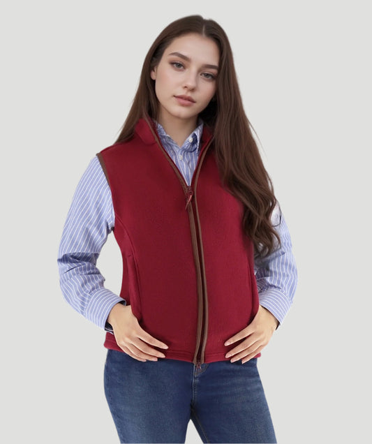 Harley Fleece Gilet Wine