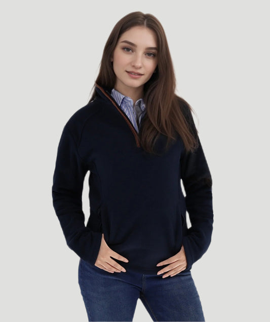 Harley Fleece Quater Zip Navy