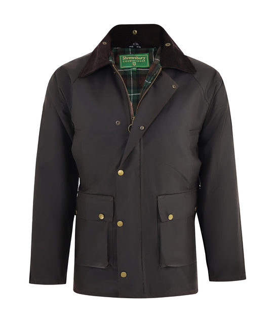 Kenley Padded Wax Jacket Brown
