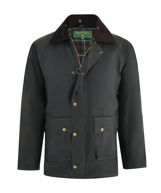 Kenley Padded Wax Jacket Olive