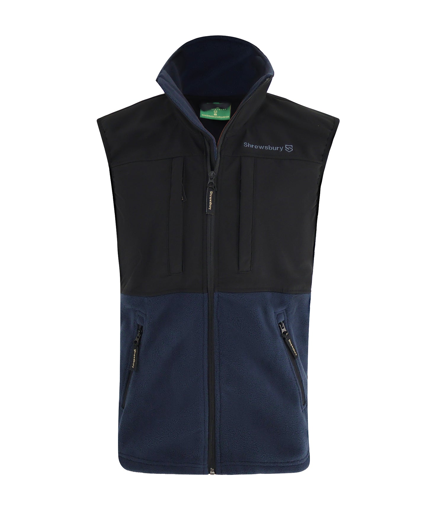 Roden Hybrid Fleece Gilet Navy