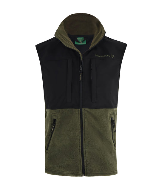 Roden Hybrid Fleece Gilet Olive